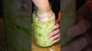 Fermented Sauerkraut Tutorial in Less Than One Minute [upl. by Colby]