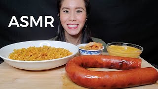 ASMR CARBONARA FIRE NOODLES amp CHEESY KIELBASA SAUSAGE MUKBANGNo TalkingEATING SOUNDSRossikle ASMR [upl. by Eusebio741]