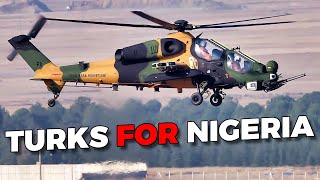 Nigeria has received the first batch of Turkish T129 ATAK attack helicopters [upl. by Ahsilra]