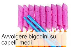 Avvolgere bigodini su capelli medi tipi per riccioli grandi e piccoli [upl. by Emilia]