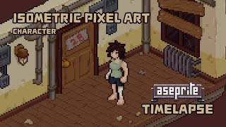 Isometric Pixel Art Character in Aseprite pixelart art [upl. by Buroker]