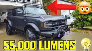 Installing A MASSIVE 52quot Lightbar On The Ford BRONCO Build Auxbeam 5DPRO Series [upl. by Mahan]