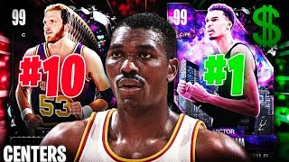 RANKING THE TOP 10 BEST CENTERS IN NBA 2K24 MyTEAM INCLUDING GAMBLING CARDS [upl. by Matthus]