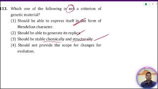 Which one of the following is not a criterion of genetic material 1 Should not provide the scope [upl. by Broeker737]