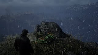 John Pays His Respects At Arthurs Grave On A Rainy Day  RDR2 ASMR [upl. by Atteoj962]