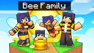 Having a BEE FAMILY in Minecraft [upl. by Delogu69]