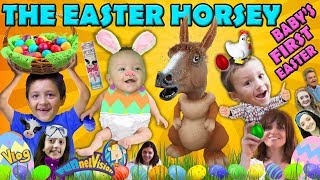 Baby Shawns First Easter Vacation Surprise Egg and Hunt The Easter Horsey FUNnel Family Vlog [upl. by Redmond]