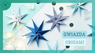 Jak zrobić Prosta gwiazdka origami 8ramienna  DIY Tutorial [upl. by Castora68]