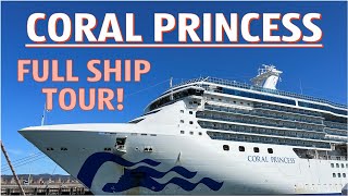 Coral Princess  Full Ship Tour  Princess Cruises  2022 [upl. by Otaner]