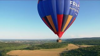 Vol en montgolfière  la CôtedOr vue du ciel à 400 mètres d’altitude [upl. by Orlene]