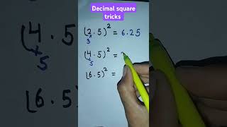 Decimal square tricks aths mathsshorts ytube education [upl. by Irbmac663]