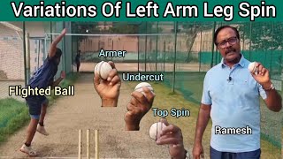 Variations Of Left Arm Leg Spin Ball Ko Turn Aur Flight Krana Seekho Wicket Taking Leg Spinner Bano [upl. by Hultgren]