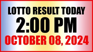 Lotto Result Today 2pm October 8 2024 Swertres Ez2 Pcso [upl. by Molly331]