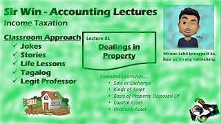 Lecture 01 Dealings in Property Income Taxation [upl. by Ayak]