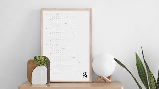 A Kickstarter Project We Love The Minimalists Wall Calendar Visualize Your 2024 [upl. by Ecinahc]