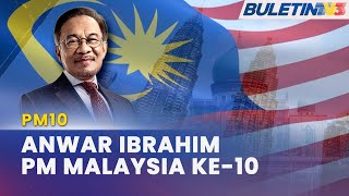 PM10  Anwar Ibrahim Angkat Sumpah Perdana Menteri Malaysia Ke10 [upl. by Ayanat]