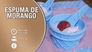 Espuma de morangos  Receita na Bimby  Thermomix [upl. by Marian]