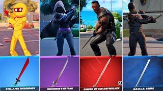 All One Handed SwordKatana Pickaxes Item Shop amp Gameplay Showcase [upl. by Iramo]