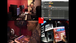 Ambitiouz Entertainments Blaq Diamond Makes Beat In 10 Minutes For MeAgainstTime C Jay amp Aubrey [upl. by Akinnor]