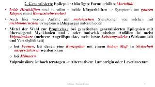 Epilepsie II fokale und generalisierte Anfälle Status epilepticus [upl. by Alaunnoif]