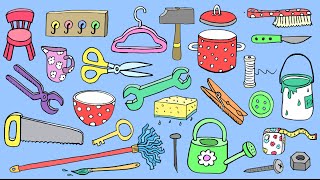 Deutsch lernen 75 Haushaltsgegenstände – 75 household items  German for beginners [upl. by Tema996]