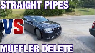 Chrysler 300 S 57L HEMI EXHAUST MUFFLER DELETE Vs STRAIGHT PIPES [upl. by Ailenroc892]