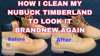 HOW TO CLEAN THE NUBUCK TIMBERLAND  THE EASIEST AND SIMPLEST WAY  DIY TUTORIAL [upl. by Ahsinhoj]