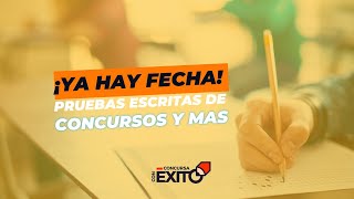 ¡Ya Hay Fecha Pruebas Escritas de Concurso Público [upl. by Eah]