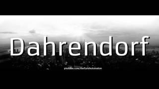 How to pronounce Dahrendorf in German [upl. by Joann]