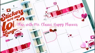 Plan with Me  I Heart Stickers  Happy Planner [upl. by Yuria]