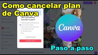 Como cancelar plan de CANVA paso a paso [upl. by Asial]