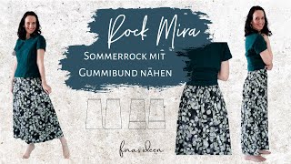 Mira  Schnittmuster und Nähanleitung für einen einfachen Sommerrock [upl. by Mctyre376]