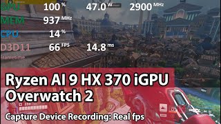 AMD Ryzen AI 9 HX 370 Gaming Test  Overwatch 2  1080p Very High  FSR 2 [upl. by Newel472]