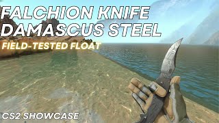 Falchion Knife Damascus Steel FieldTested  CS2 Skin Showcase 943 [upl. by Ylle]