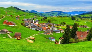 Switzerland countryside  Heavenly beautiful Swiss villages  Relaxing walk [upl. by Ralyat]