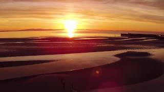 Burghead Beach Sunset from the air [upl. by Thecla930]