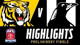 Richmond v Collingwood Highlights  Preliminary Final 2018  AFL [upl. by Aihseyk]