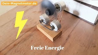 Freie Energie Gerät mit Verwendung von zwei DC Magnet Motoren  Dein Magnetmotor [upl. by Skye543]