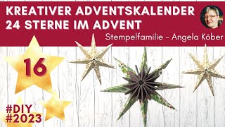 Schnelle doppelte Sterne falten und kleben Stampin Up DIY Anleitung Tutorial  16 Dezember 2023 [upl. by Hilliary212]