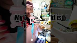 BREASTMILK HACK 3 month old teething baby teethinghack postpartum [upl. by Anires]