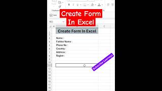 I Made Forms in Microsoft Excel [upl. by Martinsen]