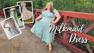 DIY Plus Size Milkmaid Dress Cashmerette Upton X Charm Patterns Rita Blouse Pattern Mashup [upl. by Fish955]