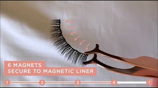 How to apply magnetic lashes  Easy lash application  False Eyelashes Tutorial  Lolas Lashes [upl. by Roe]