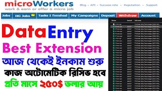 Microworkers Auto Work Accepted Extension 2024  Mw Data Entry New Server  auto accept New tricks [upl. by Hawker]