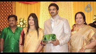 Tamil Celebrities at Ramarajan and Nalinis Son Arun Wedding Reception  Vaiyapuri Delhi Ganesh [upl. by Garnet]