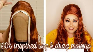 Brigitte Bardot Inspired 60s Bouffant Drag Wig amp Makeup Tutorial [upl. by Adnof]