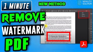 How to remove watermark from pdf 2024  Adobe reader Tutorial [upl. by Seleta]