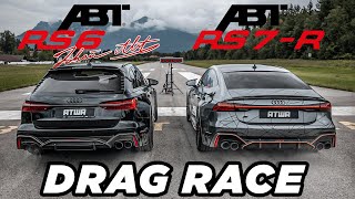 ABT Audi RS6 JA vs ABT Audi RS7R  DRAG RACE  Daniel Abt [upl. by Haraf]