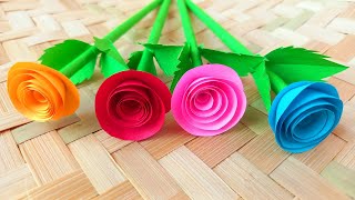 Easy and Beautiful Paper Rose🌹 Making  DIY Rose Flower  Origami DIY Rose  DIY Flowers Crafts [upl. by Showker931]