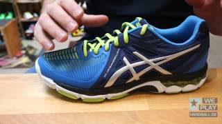 Asics GelNetburner Ballistic  Review Handballschuhe WePlayHandball [upl. by Gannie]